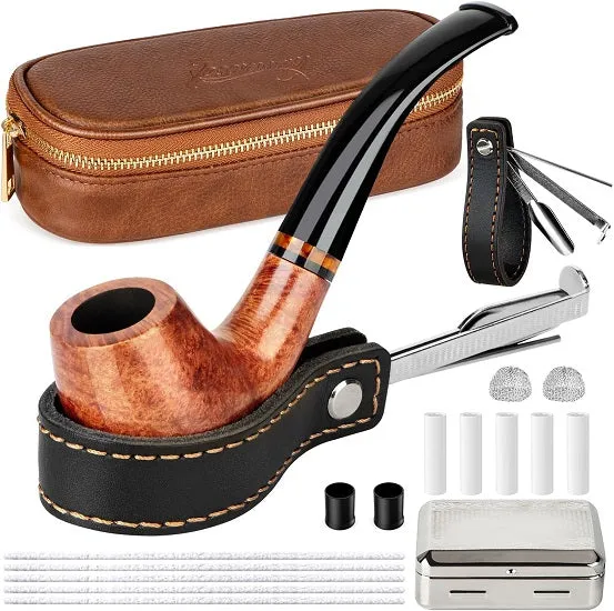 PU Lather High-quality Case Bag for High Quality Briar Wood Pipes and Accesuaries