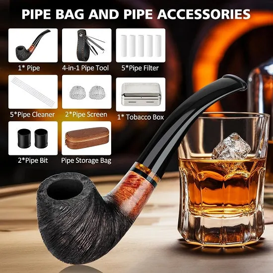 PU Lather High-quality Case Bag for High Quality Briar Wood Pipes and Accesuaries