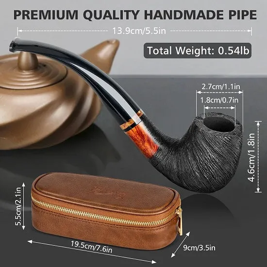 PU Lather High-quality Case Bag for High Quality Briar Wood Pipes and Accesuaries