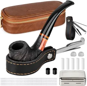 PU Lather High-quality Case Bag for High Quality Briar Wood Pipes and Accesuaries