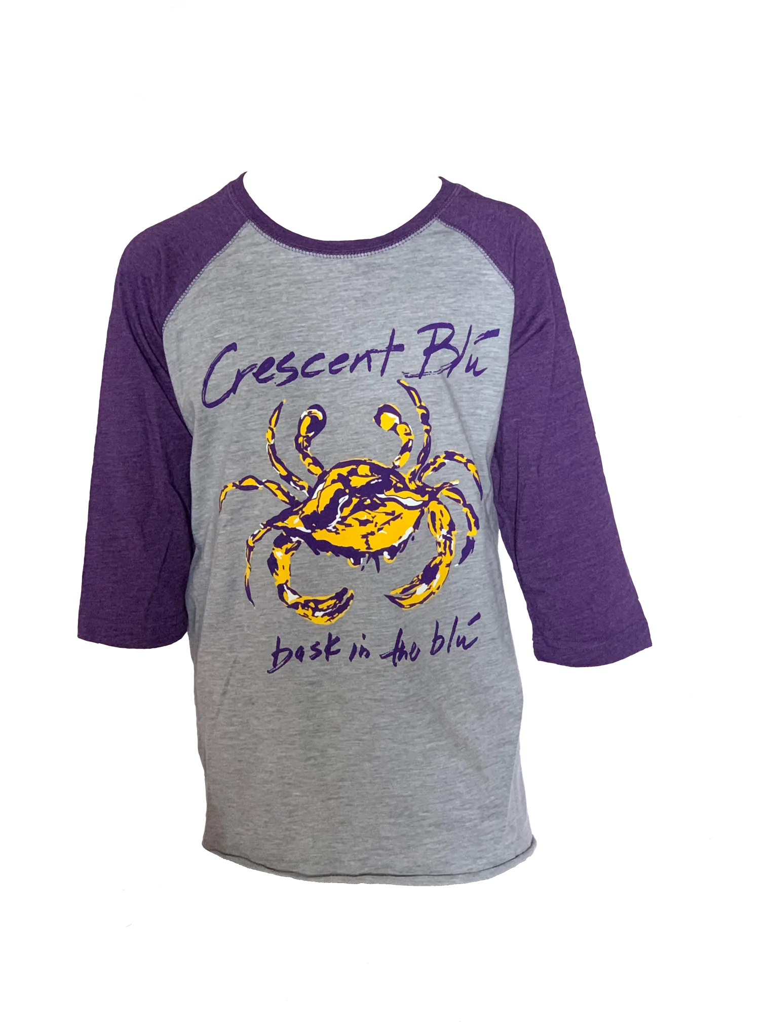 Purple & Gold Youth Raglan 3/4 sleeve T-shirt