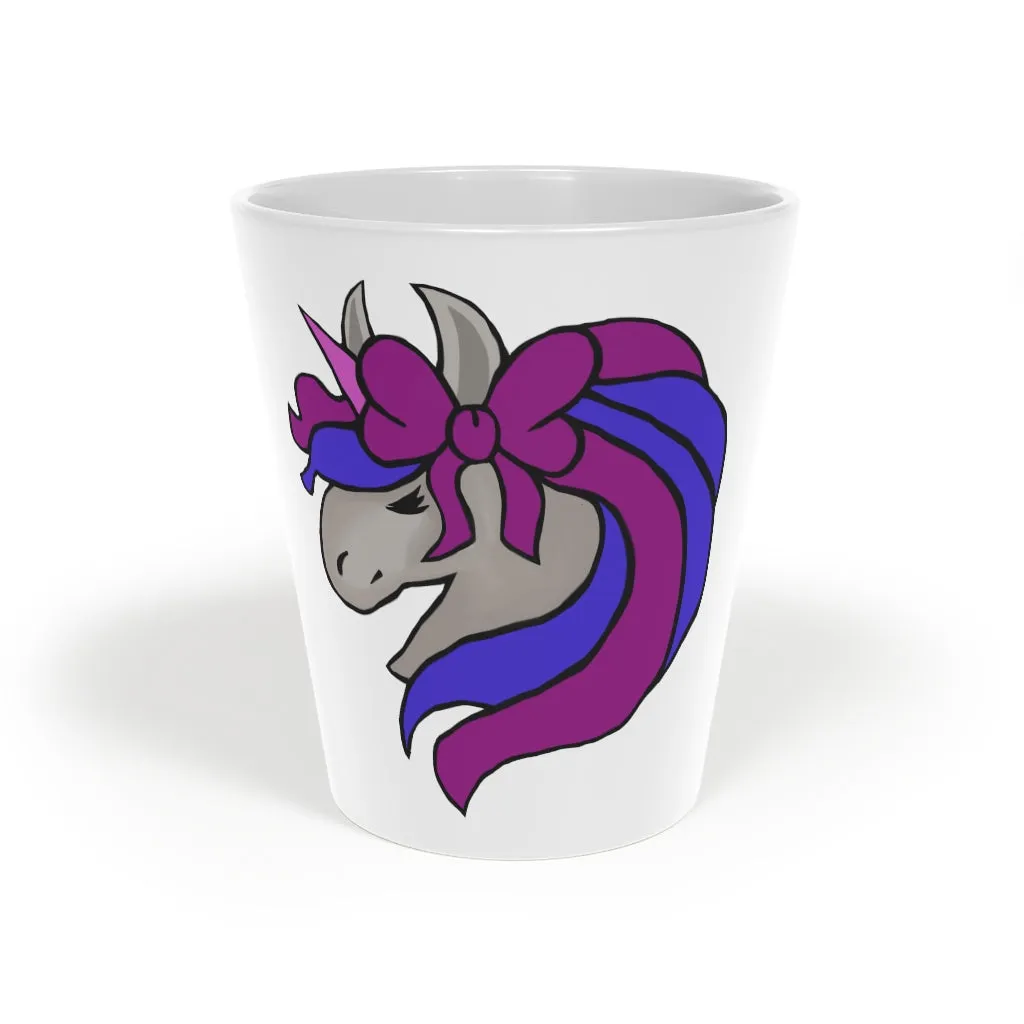 Purple and Blue Unicorn Latte Mug, 12oz