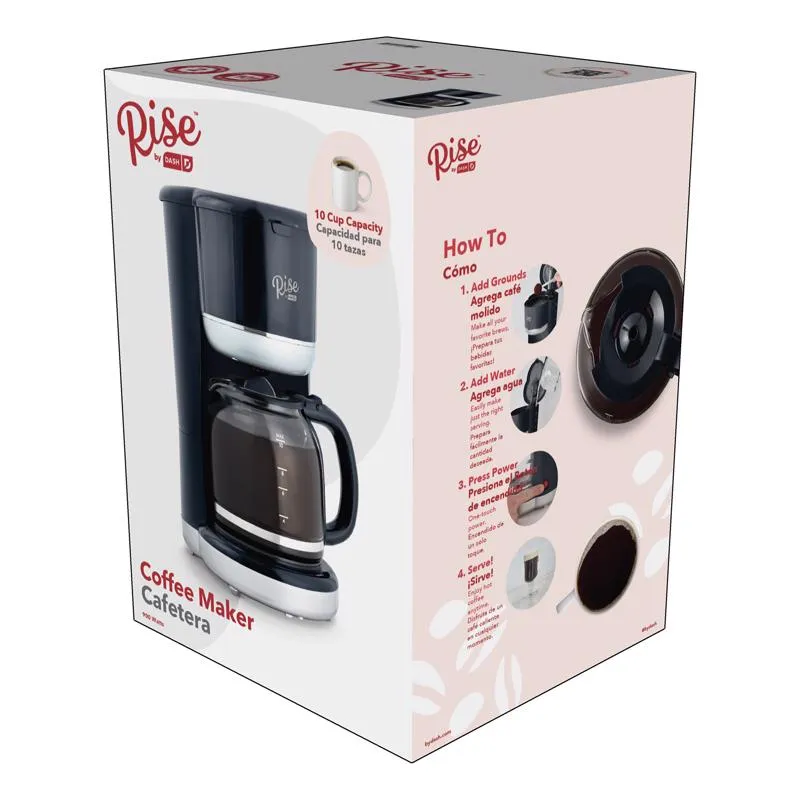 Rise by Dash 10 cups Black Coffee Maker