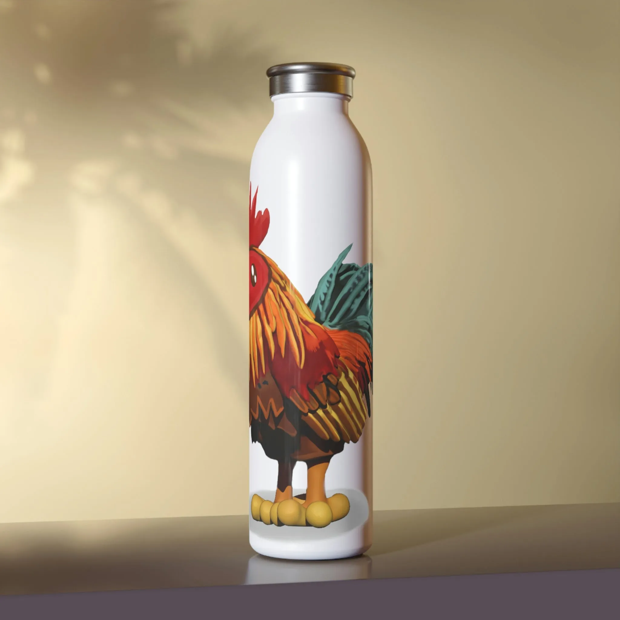 Rooster Slim Water Bottle