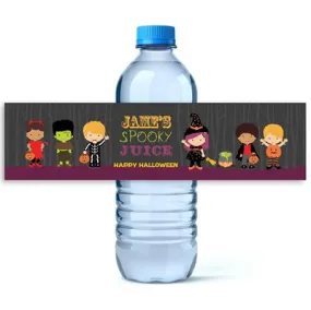 Spooky Halloween Water Bottle Labels