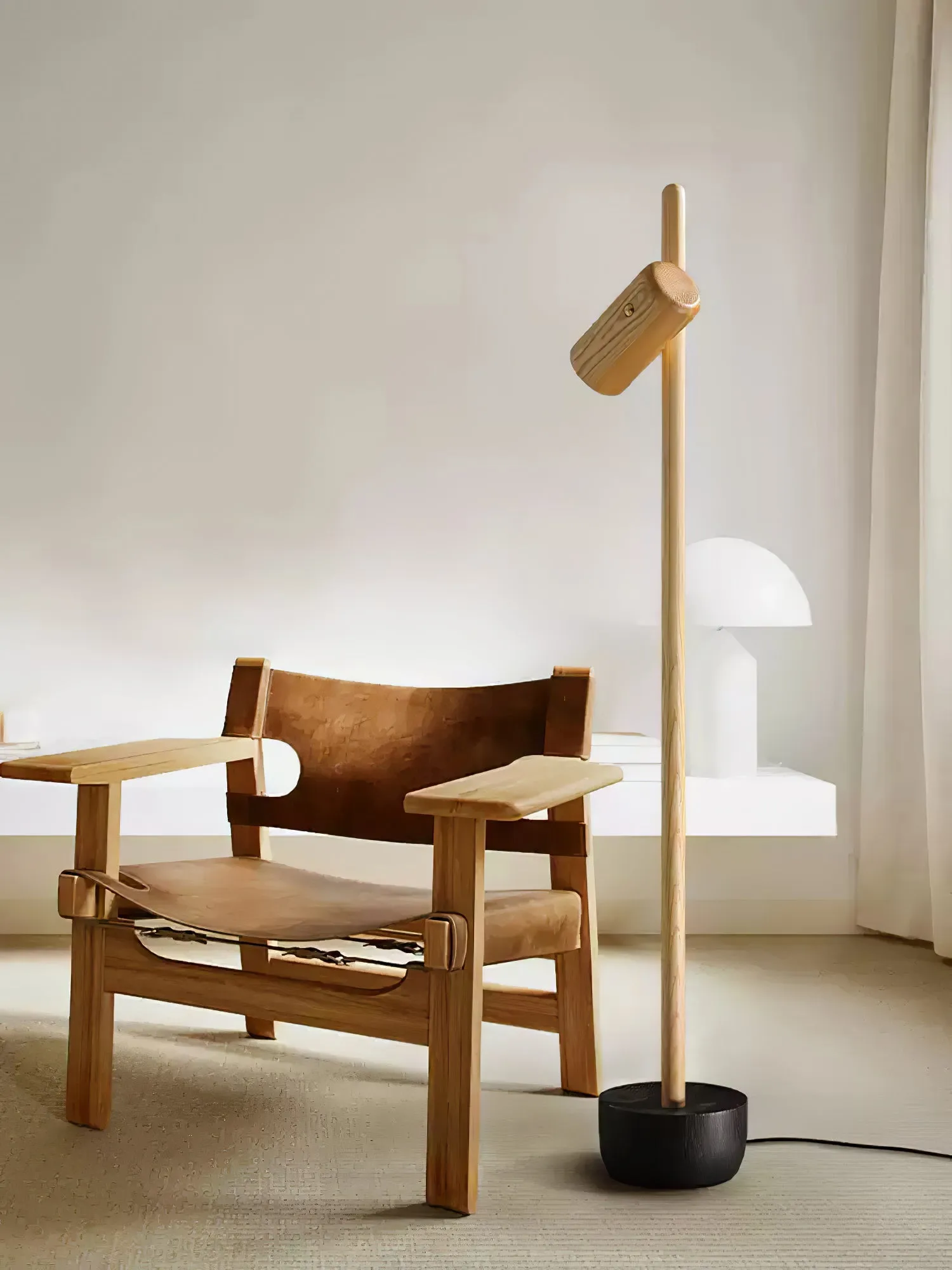 Spotlight Wood Floor Lamp