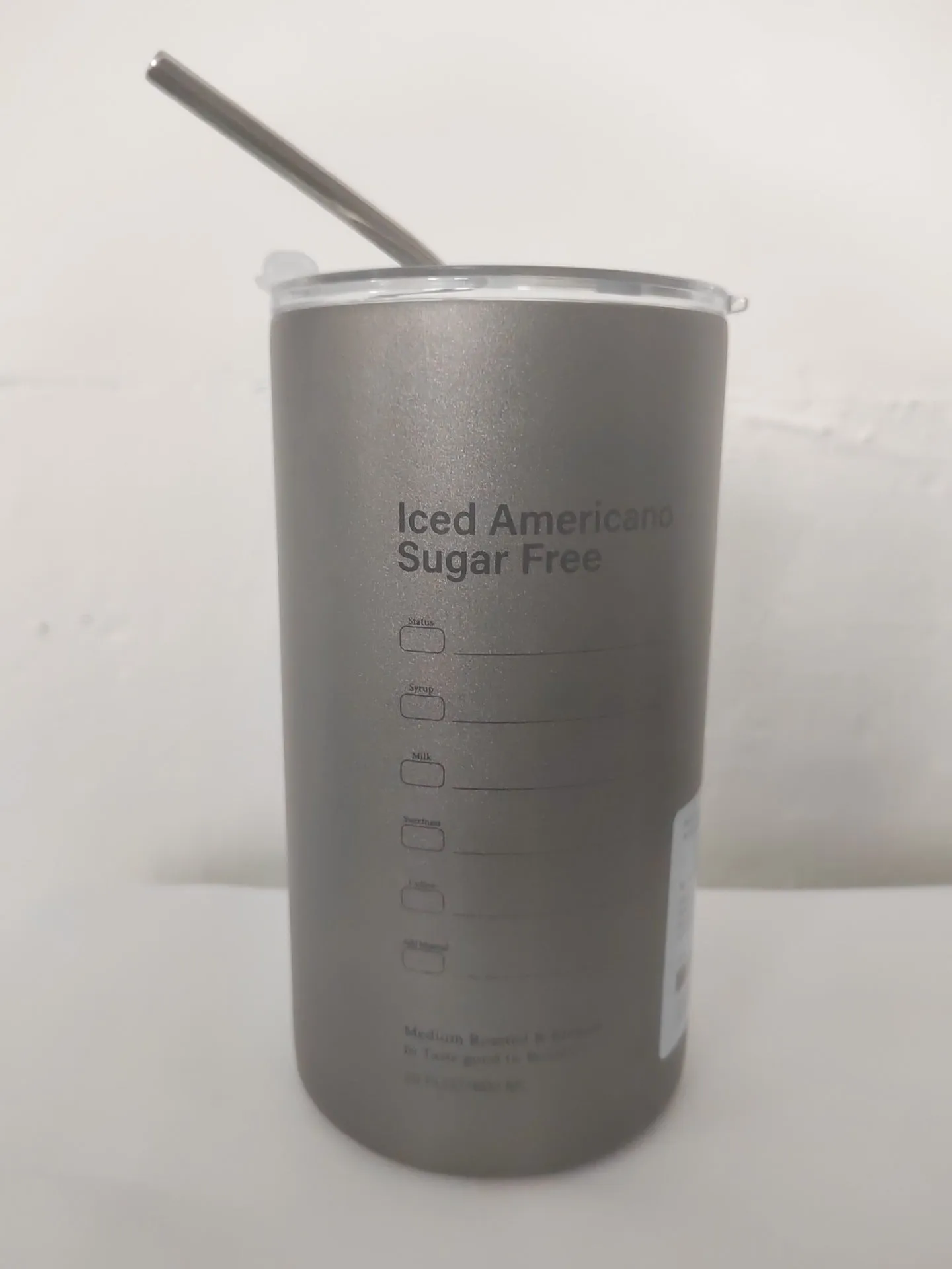 Stainless steel 600ml ice coffee cup