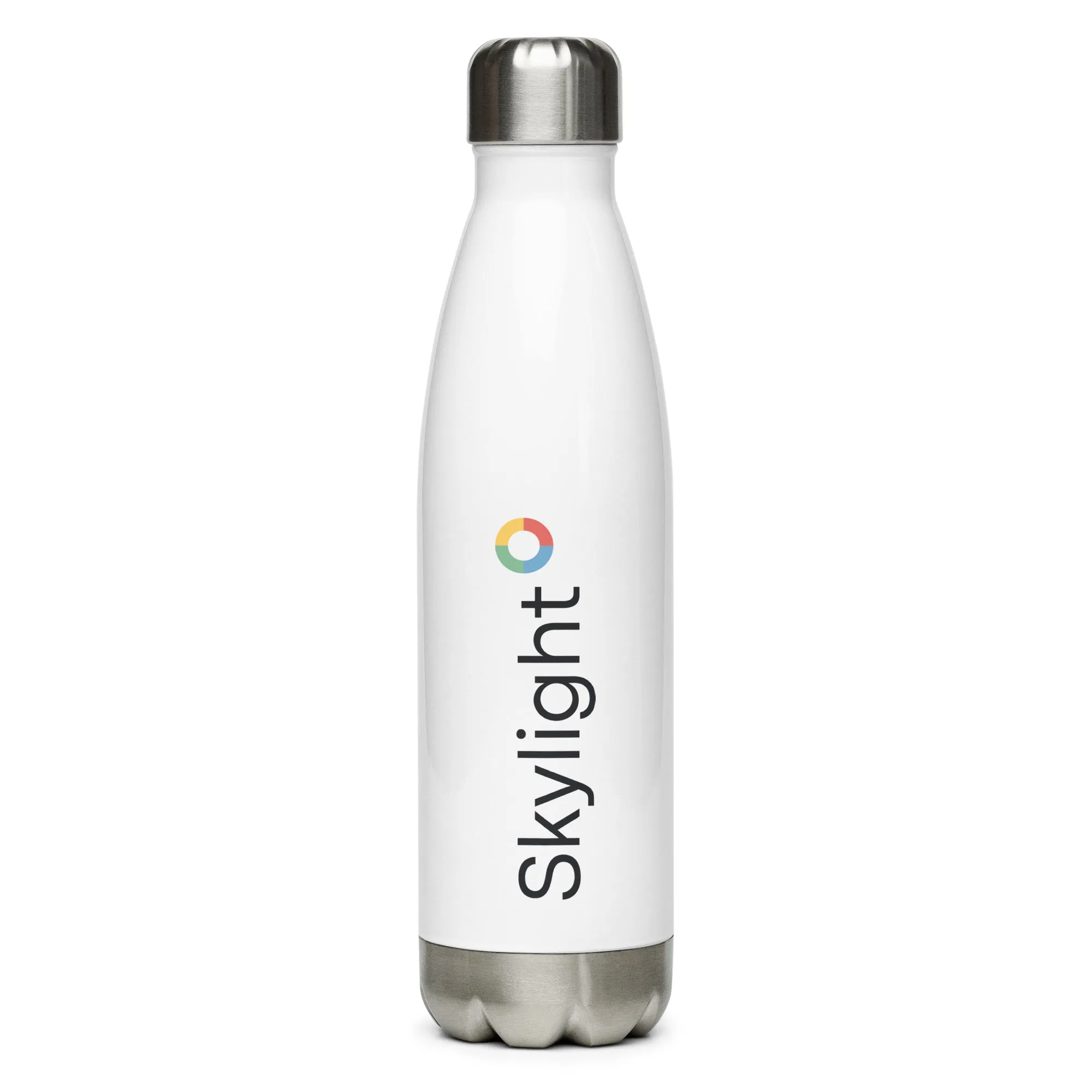 Stainless steel water bottle - Vertical White