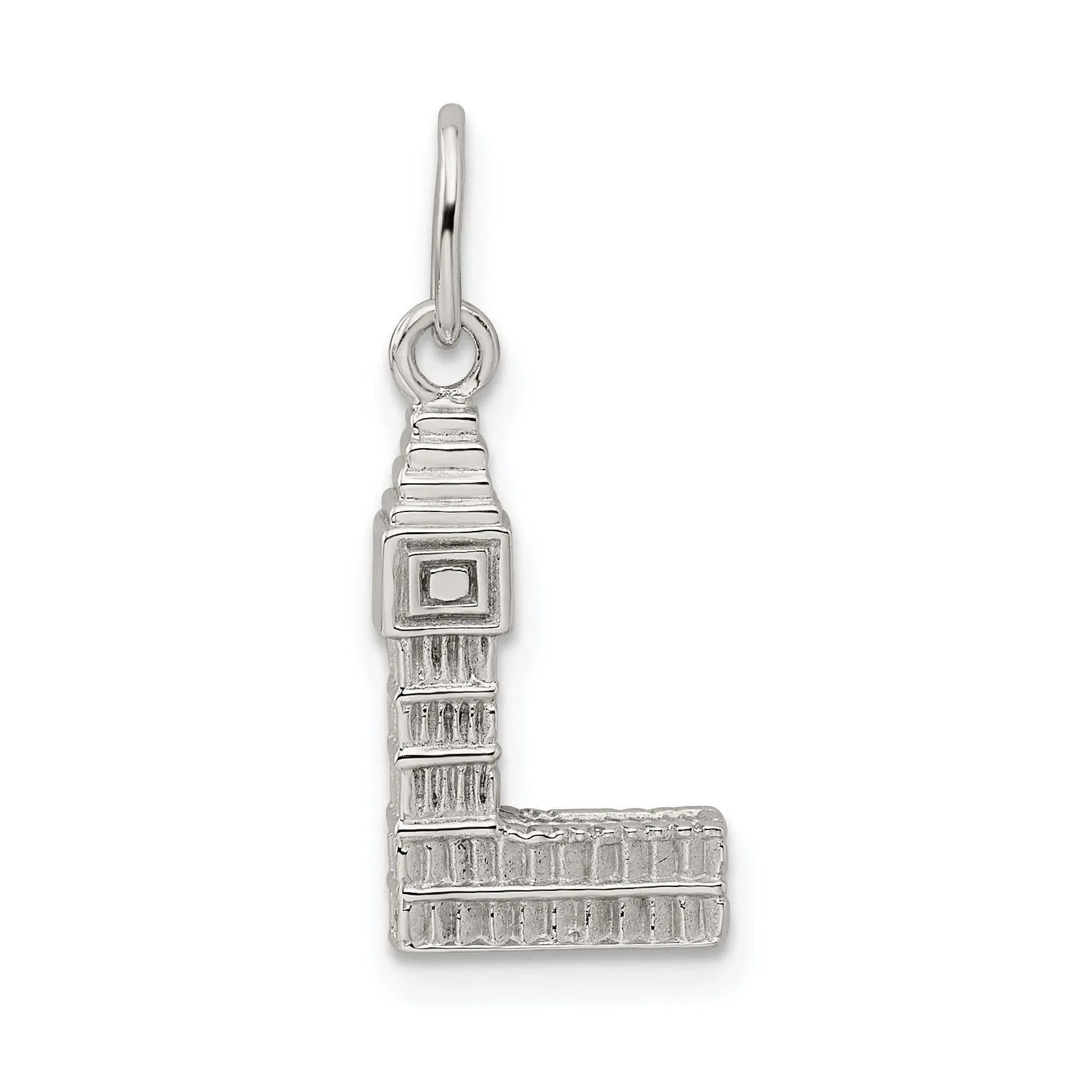 Sterling Silver Polished Finish Big Ben Charm