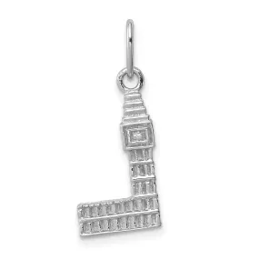 Sterling Silver Polished Finish Big Ben Charm