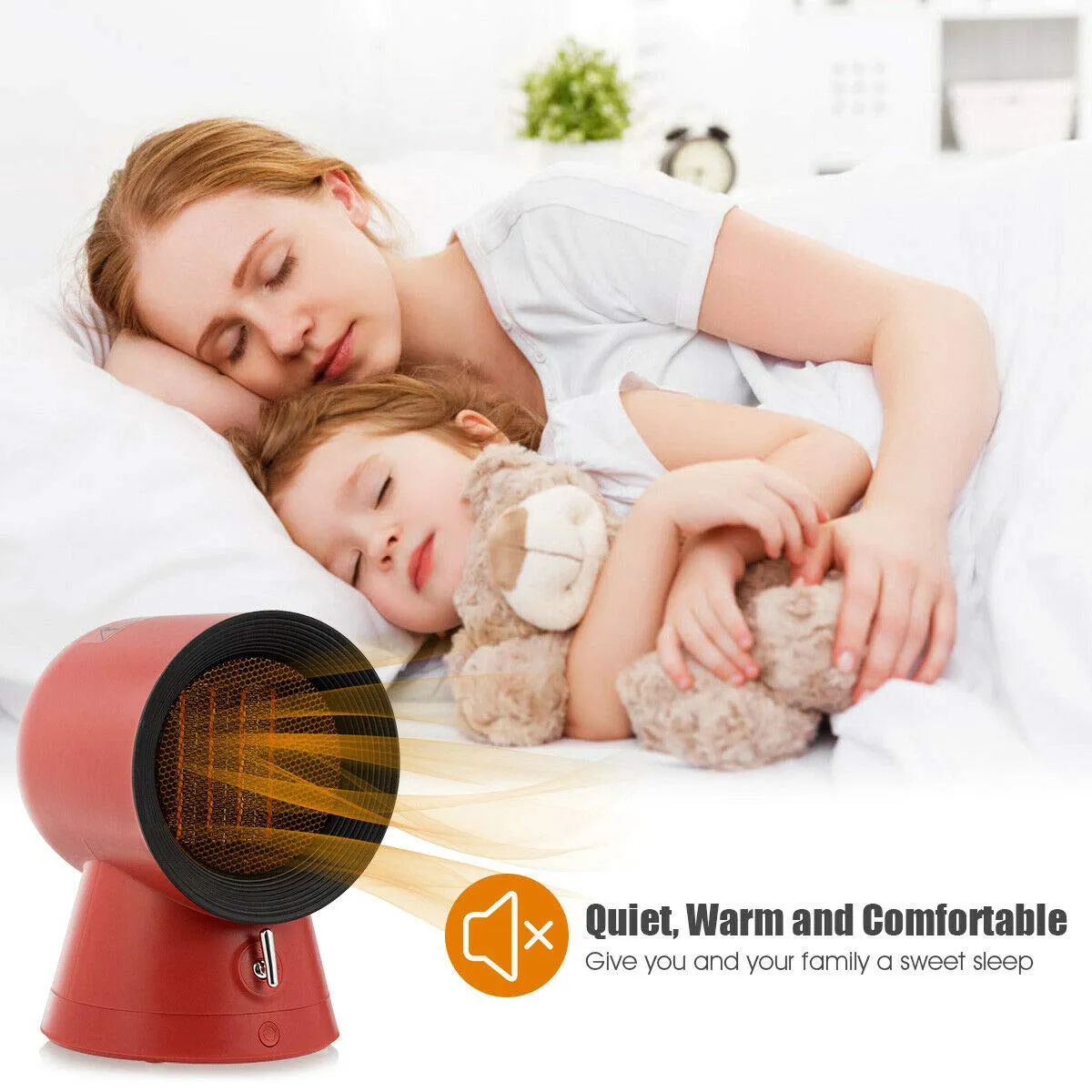 Tangkula 3 Modes 1500W Small Portable Ceramic Heater, 2 Seconds Heating