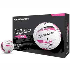 TaylorMade Speedsoft Ink Golf Balls Dozen Pink