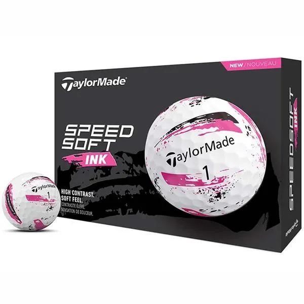 TaylorMade Speedsoft Ink Golf Balls Dozen Pink