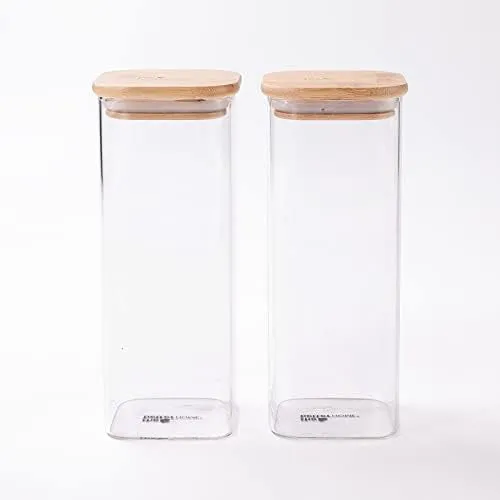 The Better Home Fumato's Kitchen and Appliance Combo|Rice Cooker   Rectangular Glass Jar 1000ml, Set of 2 |Food Grade Material| Ultimate Utility Combo for Home| Pink