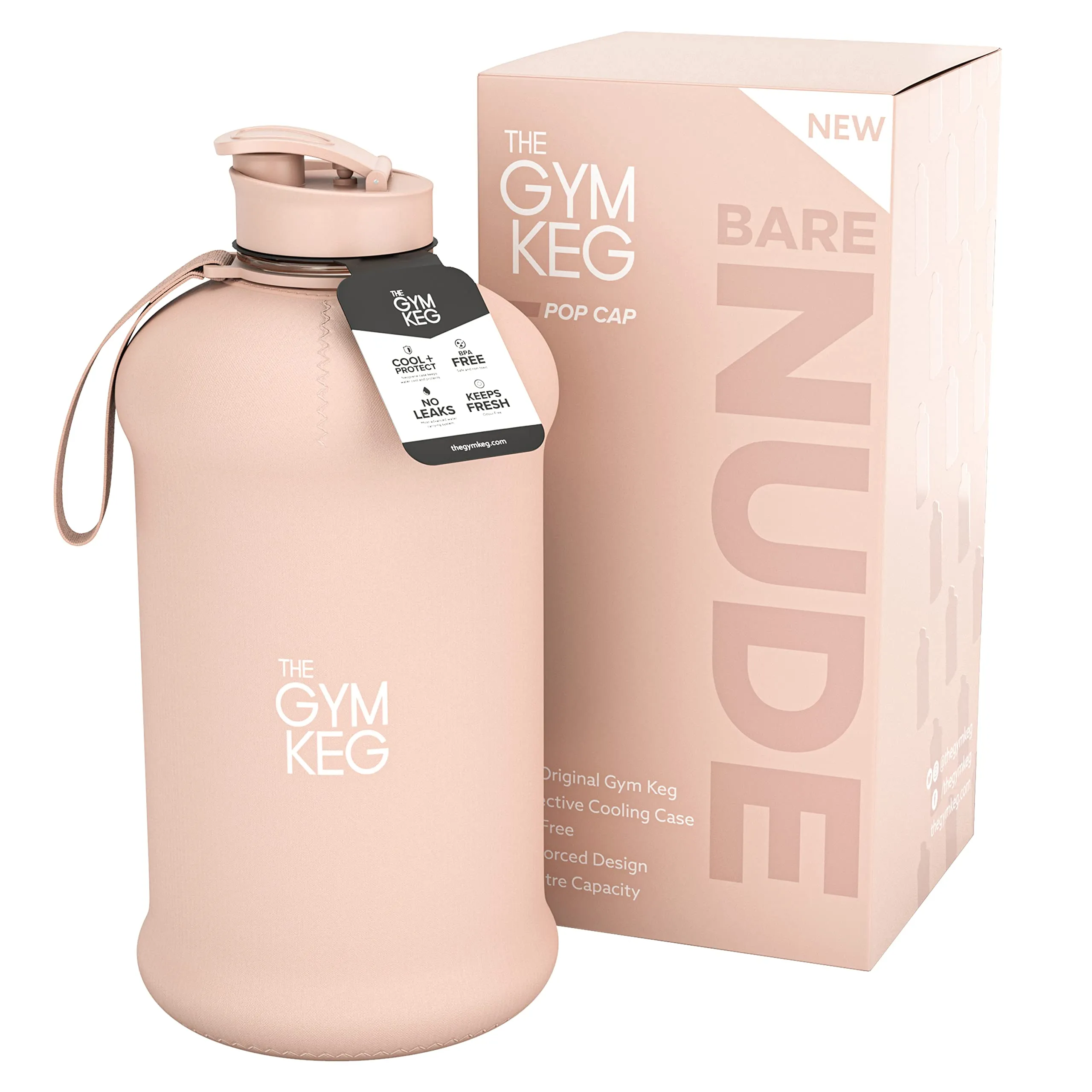 THE GYM KEG Sports Water Bottle (2.2 L) Insulated | Various Color Options | Half Gallon