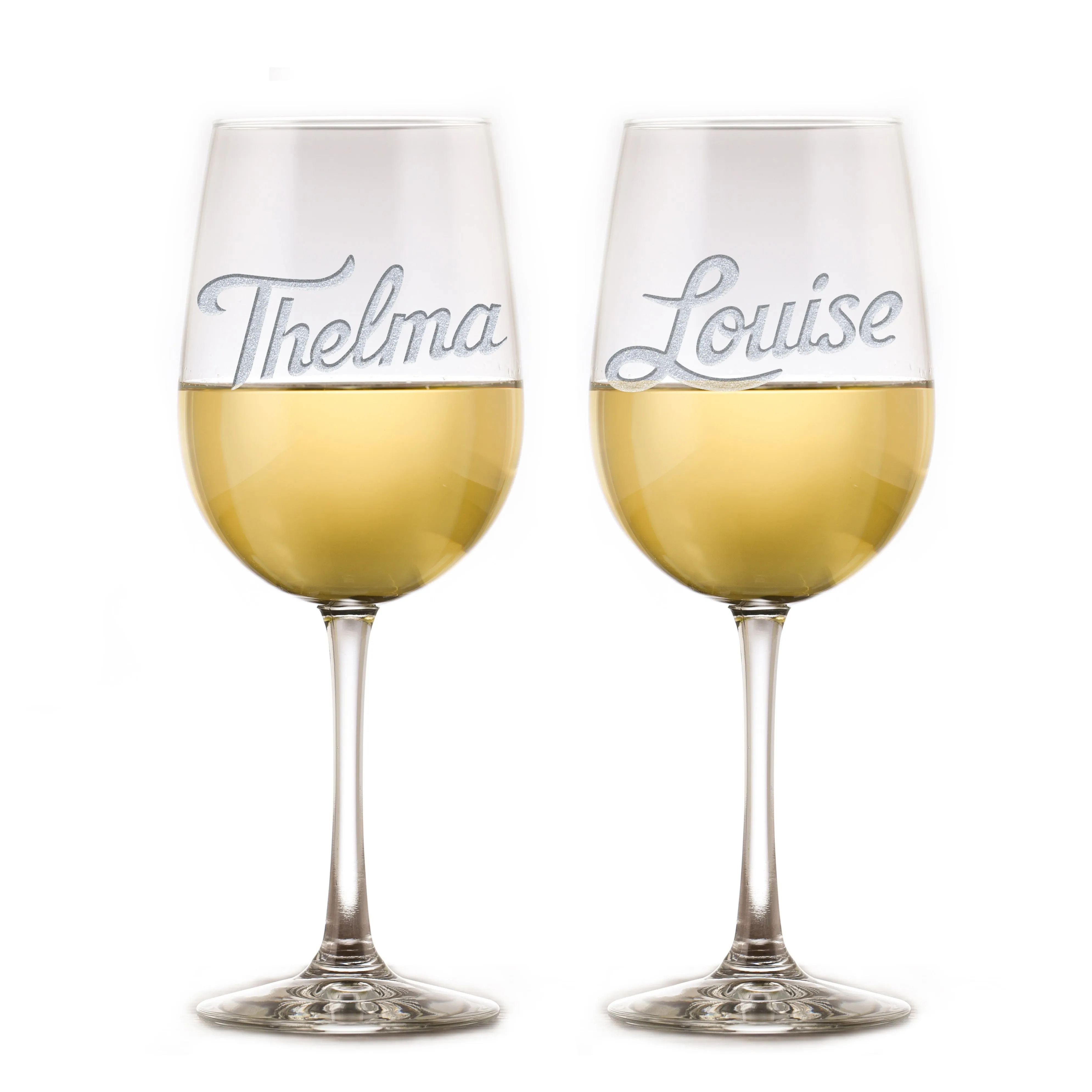 Thelma and Louise Engraved Wine Glass Gift Set