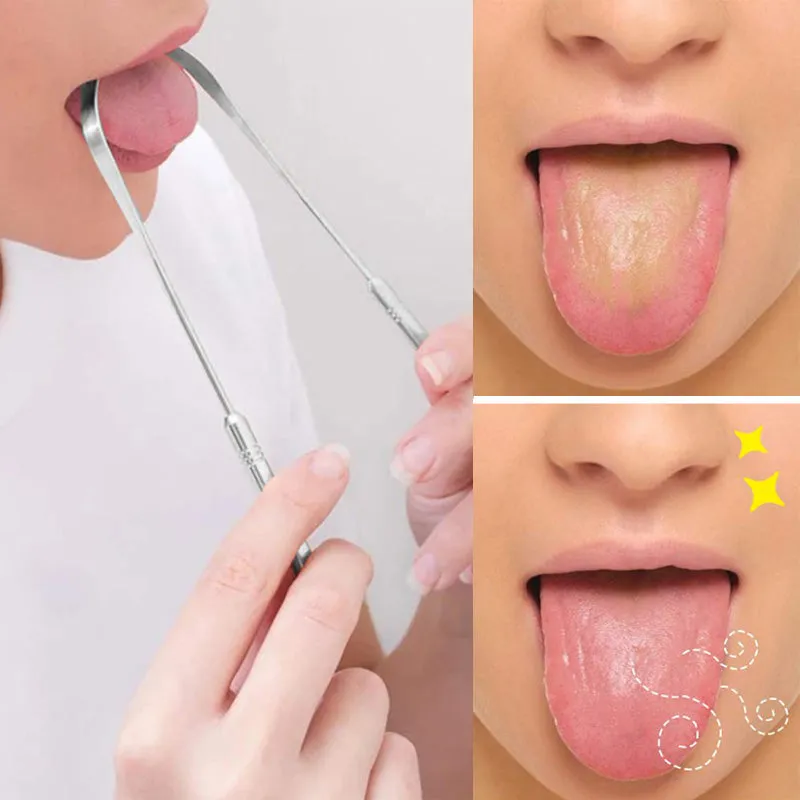 Tongue scraper for fresh breath and better oral hygiene