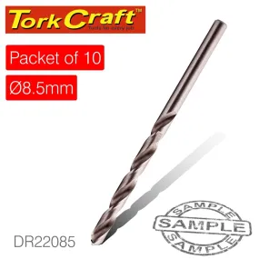 TORK CRAFT DRILL HSS 8.5MM 135DEG 10 PACK INDUSTRIAL BIT DR22085