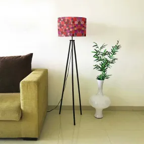 Tripod Floor Lamp Light for Living Room -  Red Confetti