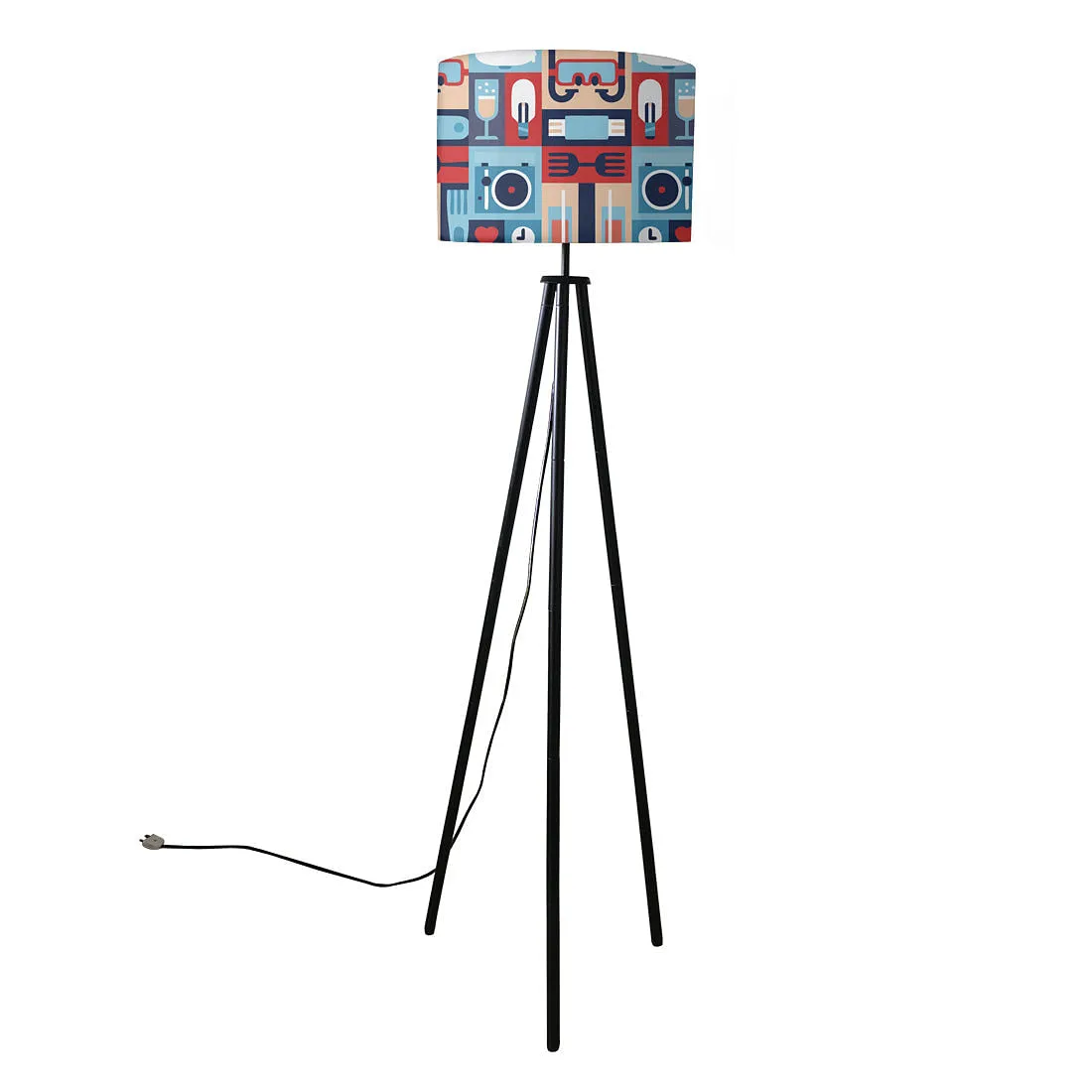 Tripod Floor Lamp Standing Light for Living Rooms -Art Deco Elements