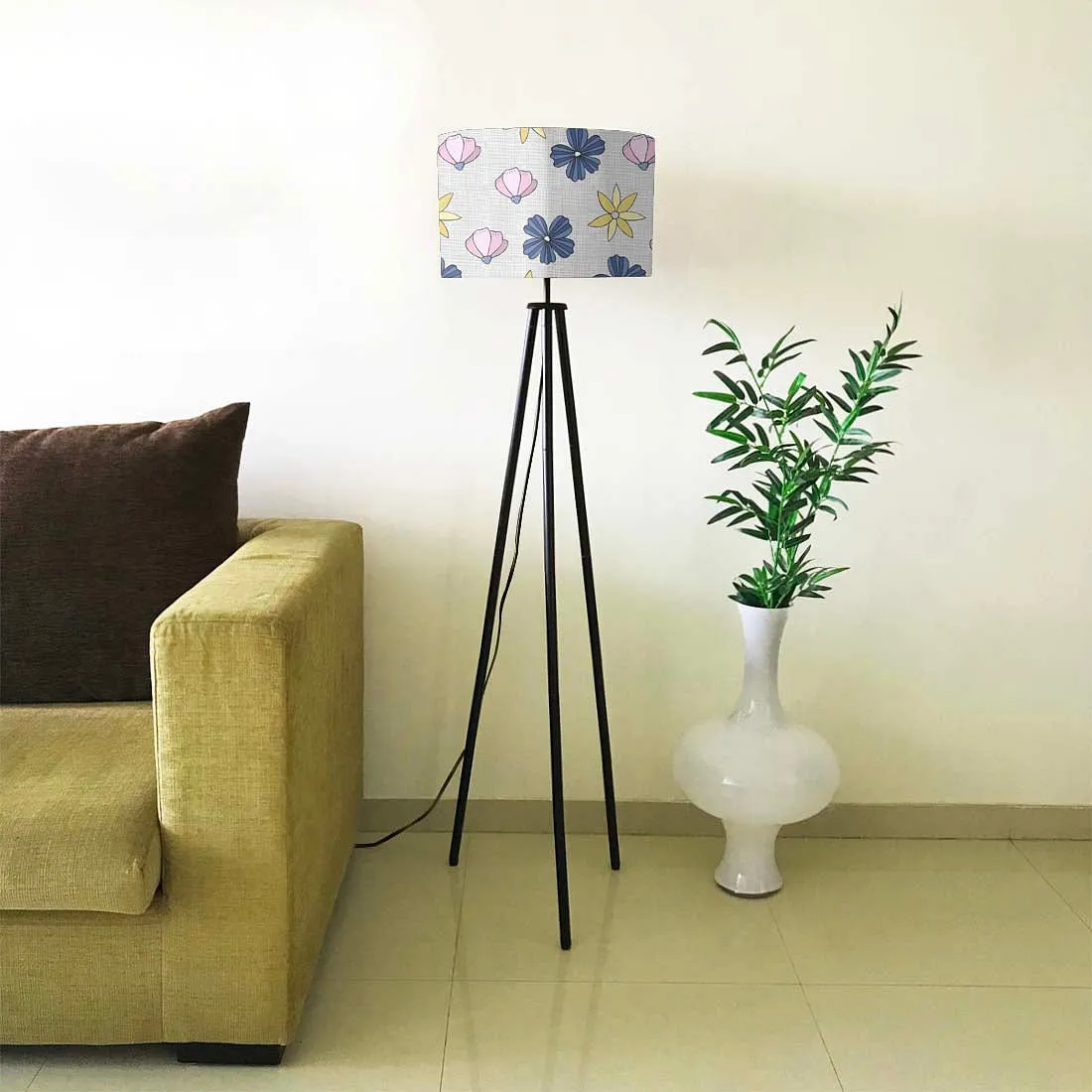 Tripod Floor Lamp Standing Light for Living Rooms -Lilac