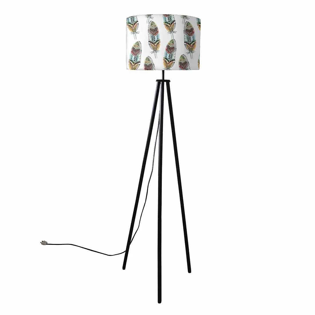 Tripod Standing Floor Lamp -Feathers