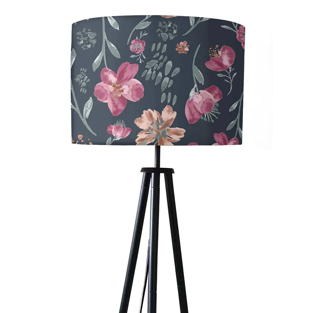 Tripod Standing Floor Lamp -Night Flowers