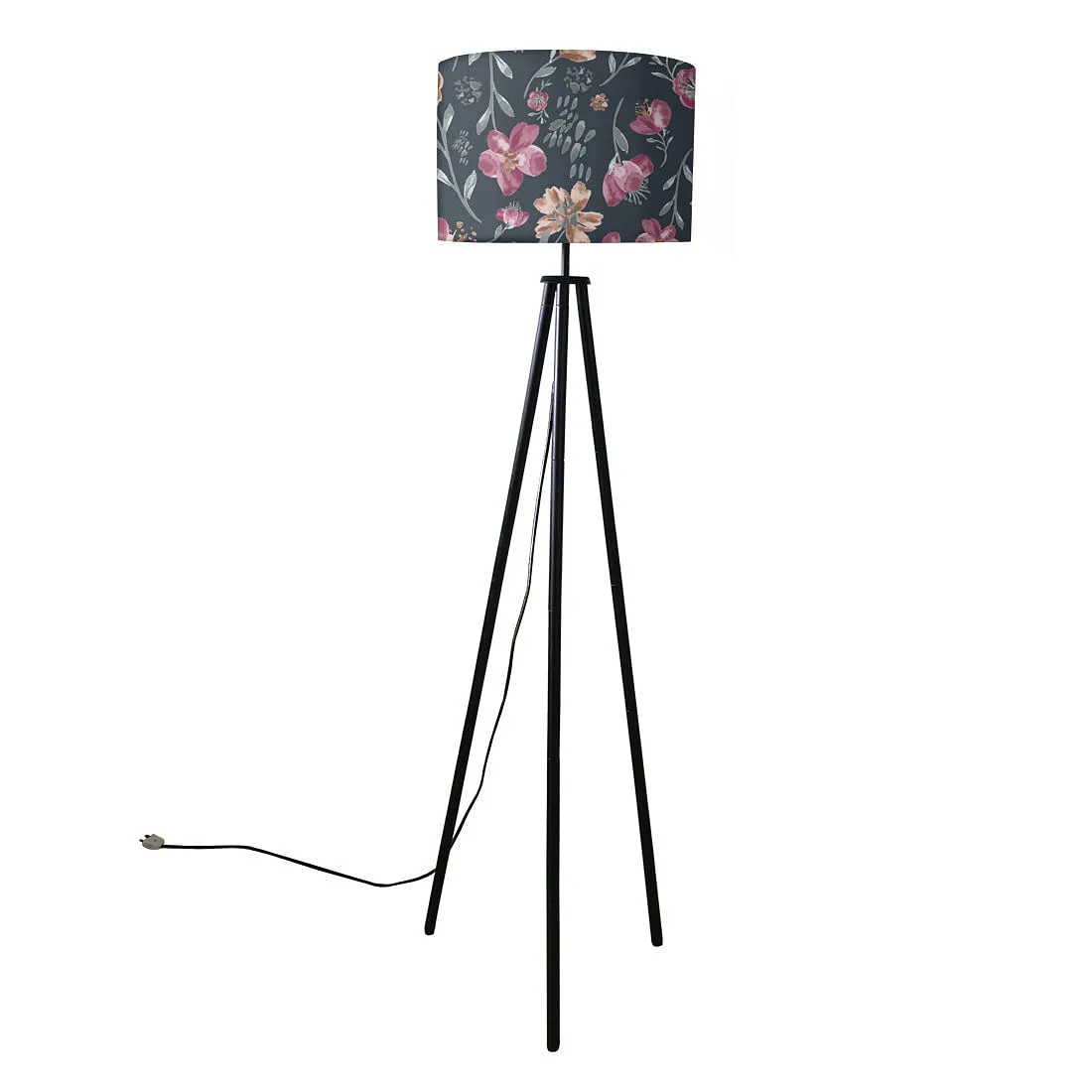 Tripod Standing Floor Lamp -Night Flowers