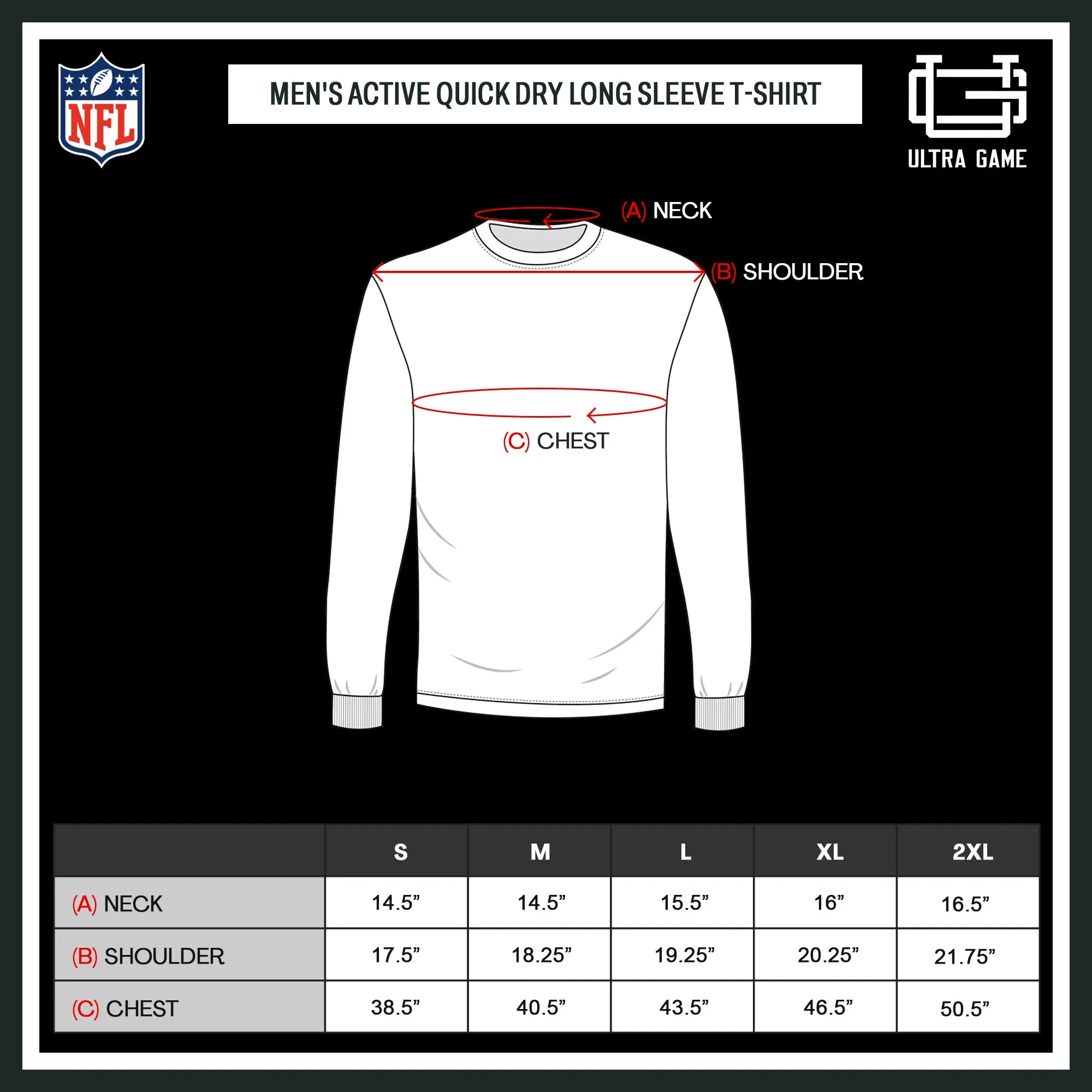 Ultra Game Men's NFL Official Super Soft Game Day Long Sleeve T-Shirt, Baltimore Ravens|Baltimore Ravens