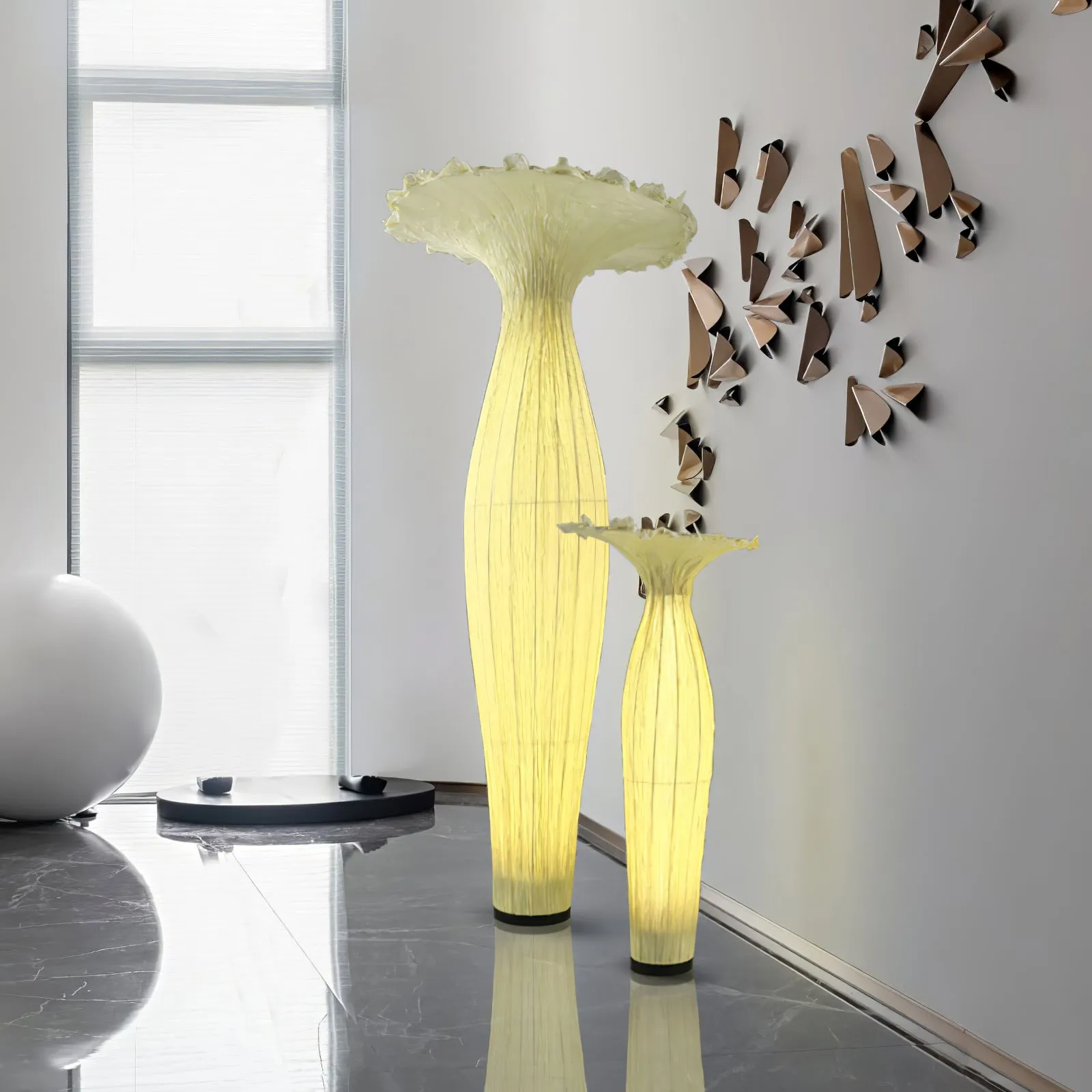 Vase Fabric Floor Lamp