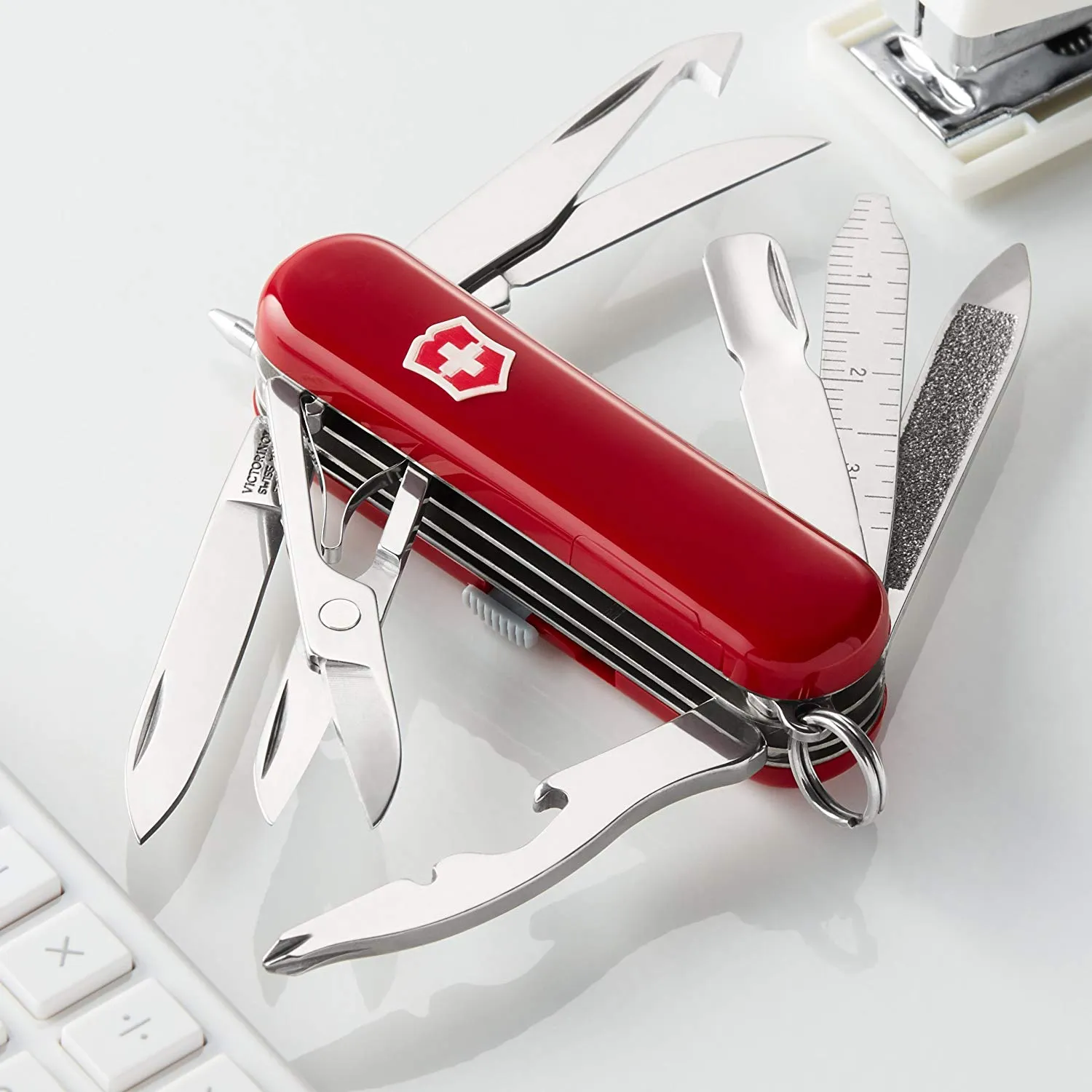 Victorinox Swiss Army Midnite MiniChamp Red Multi-Tool Folding Pocket Knife