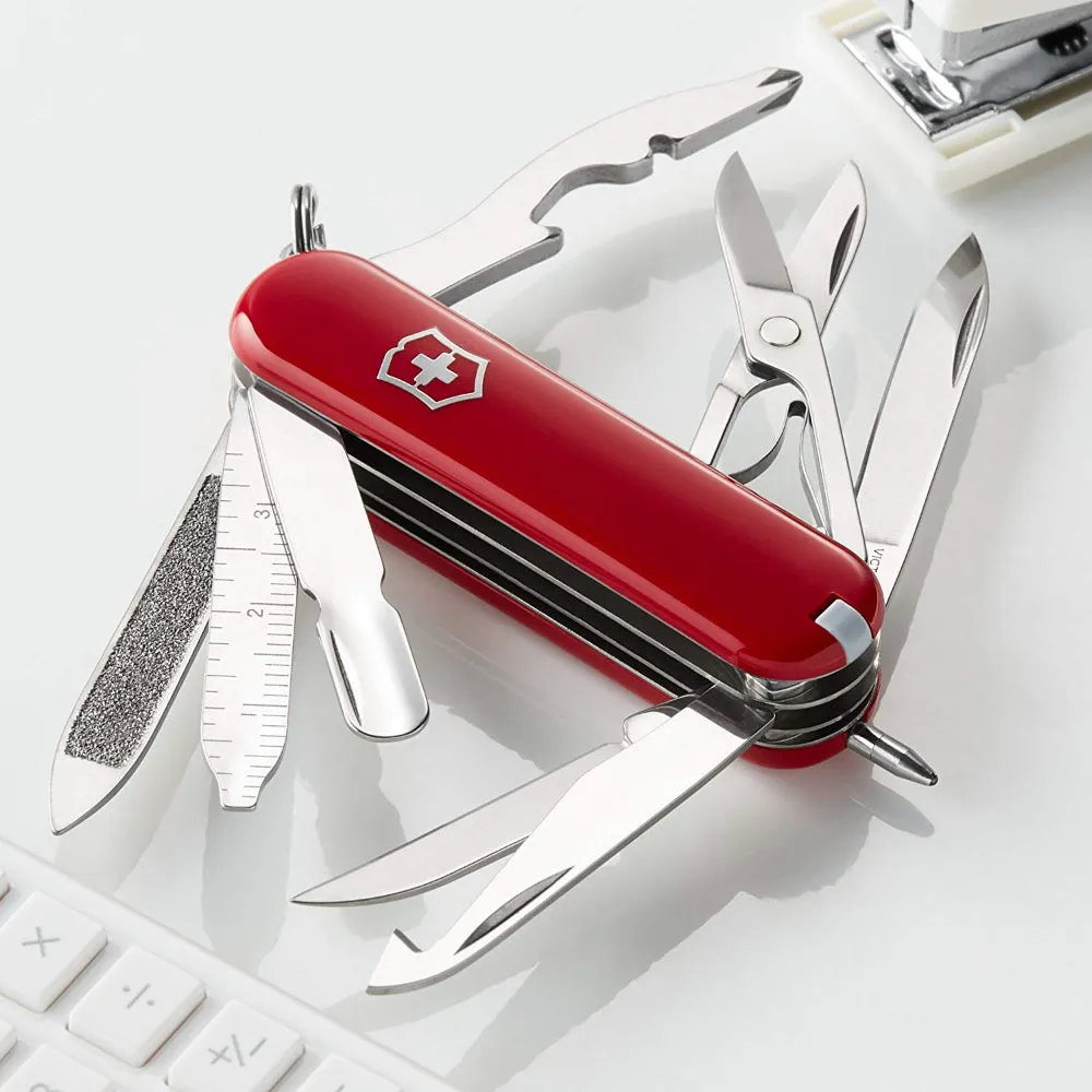 Victorinox Swiss Army MiniChamp Pocket Knife Multi-Tool 18 Functions - Red