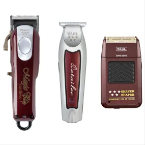 Wahl Pro 3pc Combo – Magic clip Cordless, Detailer li Cordless, 5 Star Foil Shaver