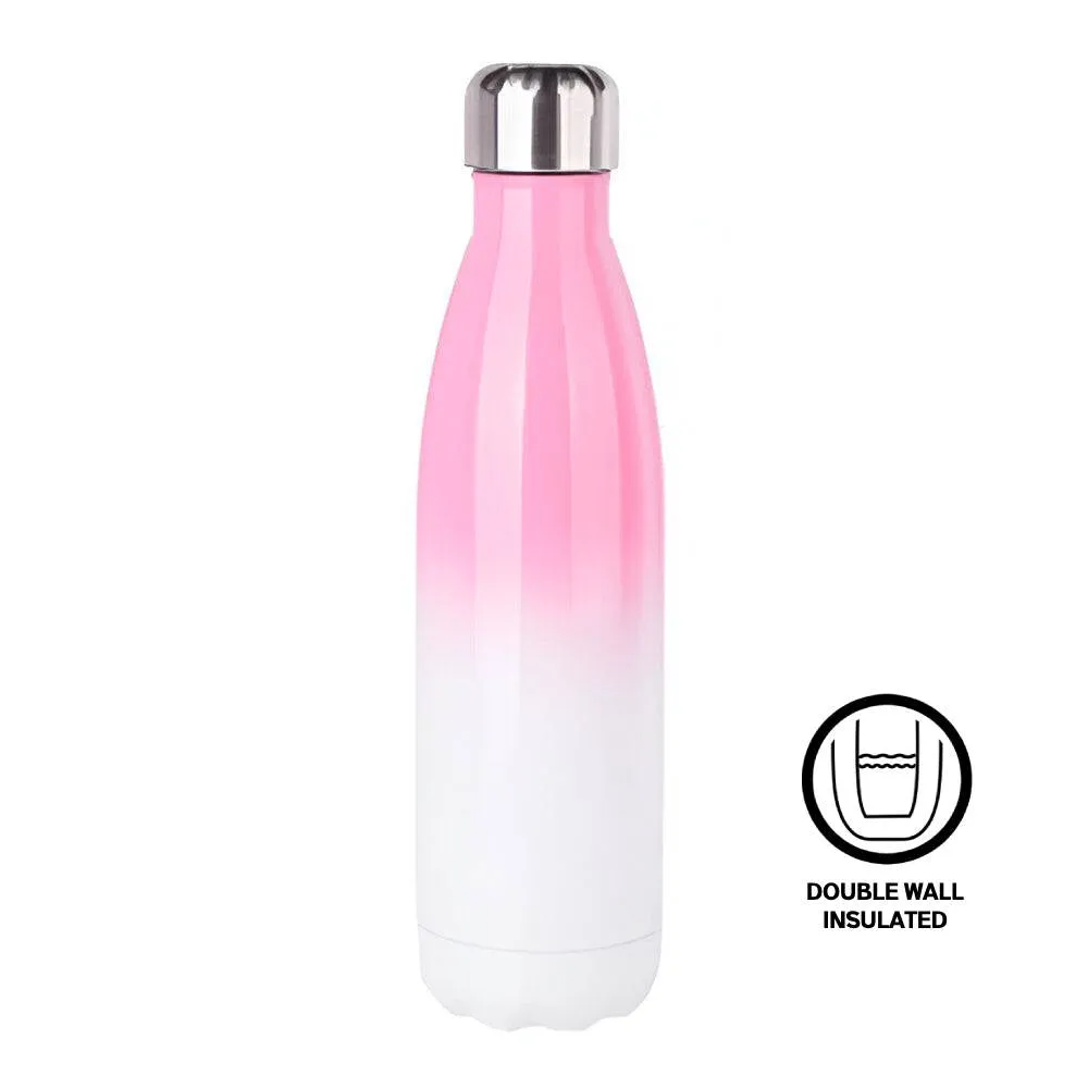 Water Bottles - GRADIENT - Bowling - 500ml - Pink/ White