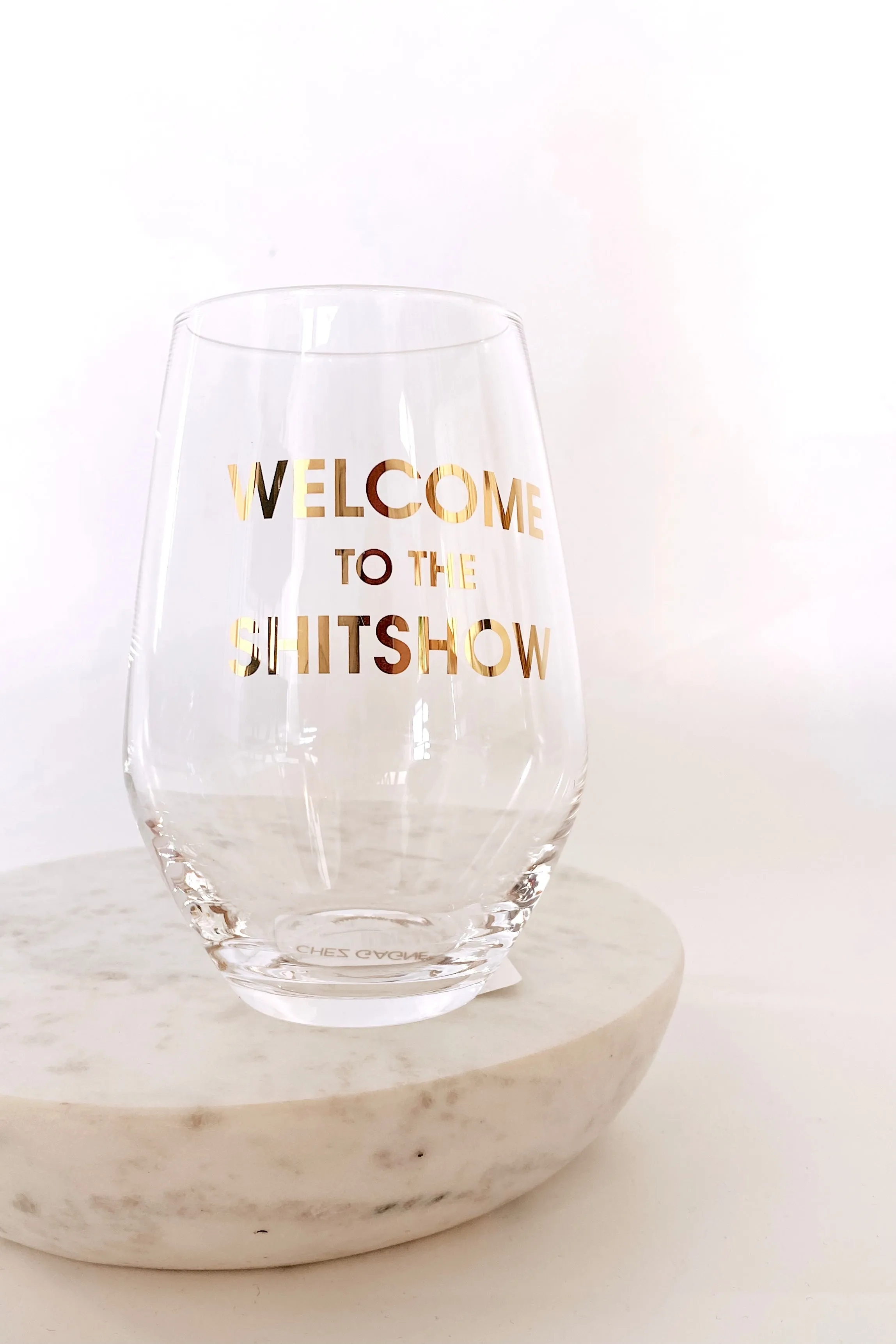 Welcome To The Shitshow Wine Glass