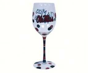 Wine Glass 12 oz - Ole Miss Rebels