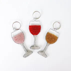 Wine Glass Keychains