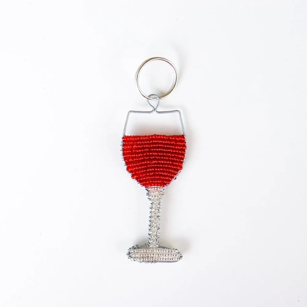 Wine Glass Keychains