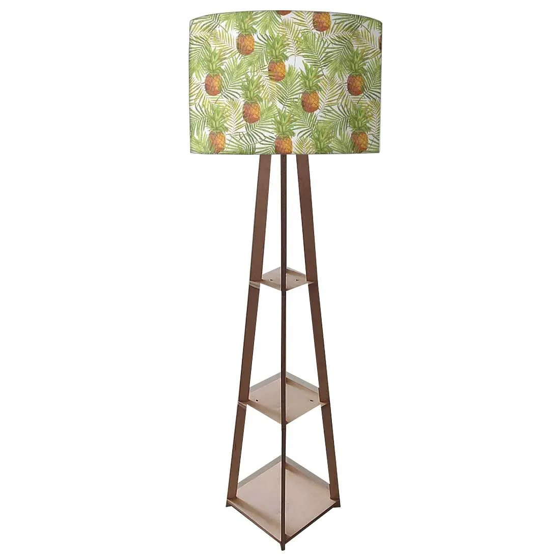 Wooden Tripod Table Lamp for Bedroom - Pineapples