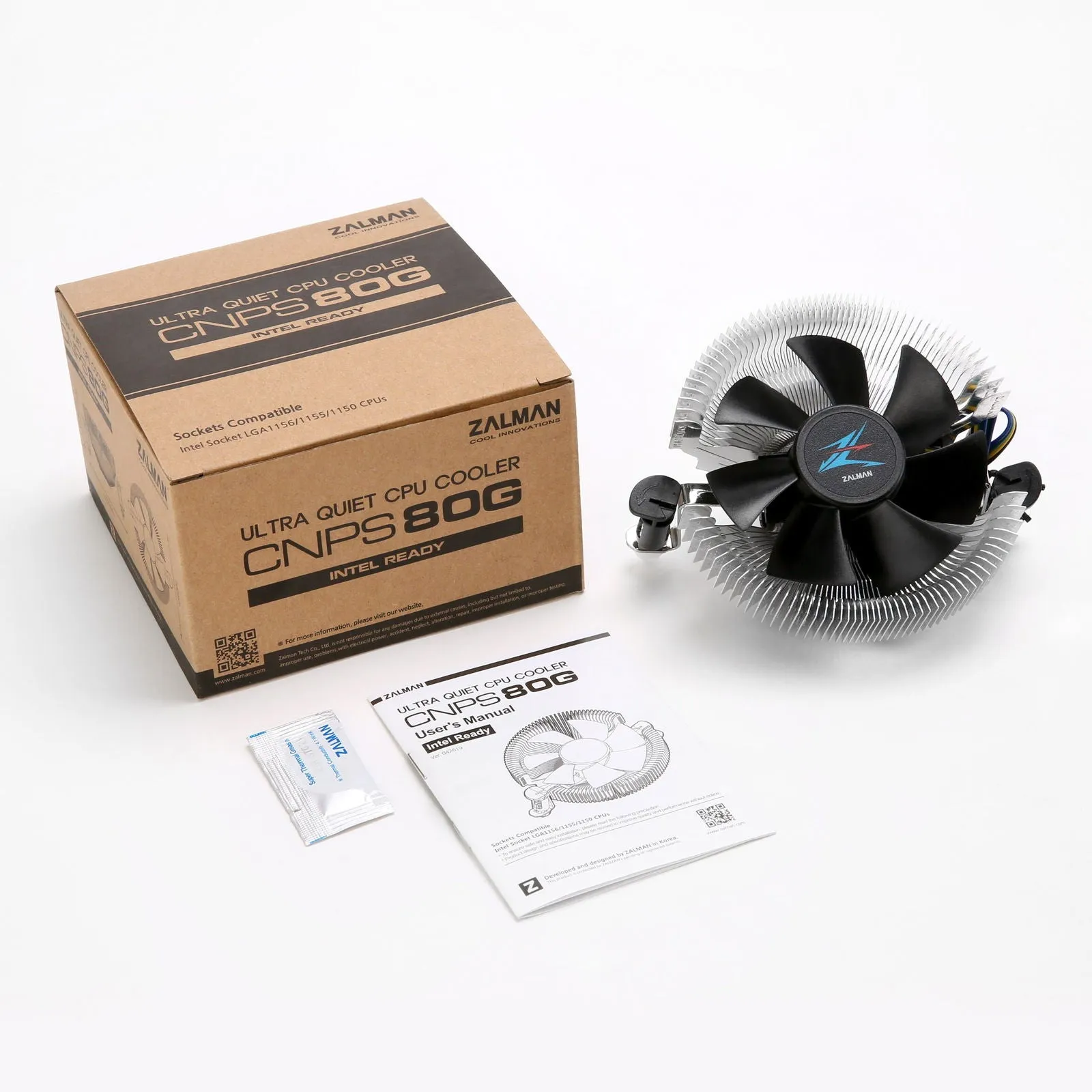 Zalman CNPS-80G Ultra Quiet CPU Air Cooler Fan - LGA1700/1200, AM5/AM4