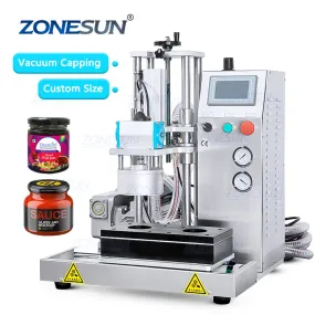 ZS-XG201 Semi-automatic Desktop Vacuum Metal Twist-off Caps Bottle Lid Capping Machine For Honey Jar Fruit Jam Glass Bottles